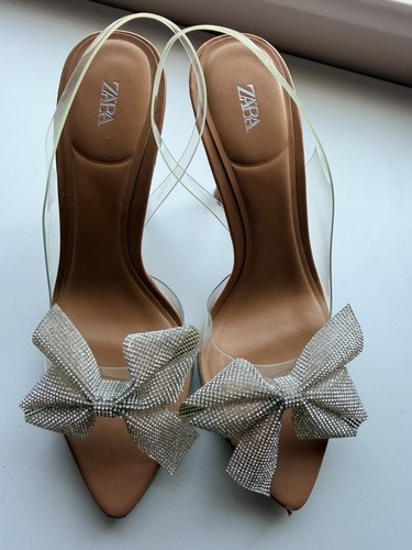 Zara bow trim heeled vinyl - zara,