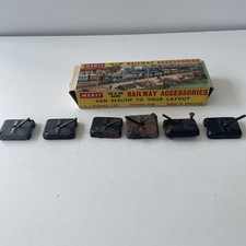6 Vintage Metal OO Gauge Rail Points & Merit Accessories Box Randell’s England