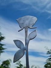 Metal single stem rose - metal,