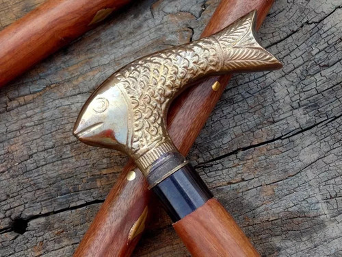 Fish design handle walking - fish,