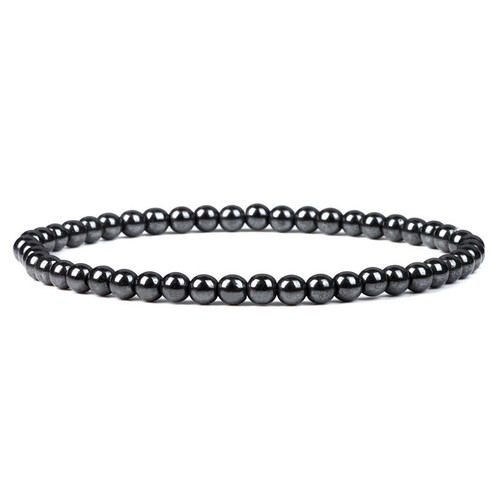 Natural hematite 4mm bead - hematite,