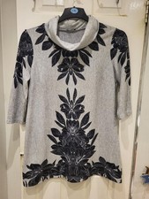 Ladies Grey M&Co Cowl Neck