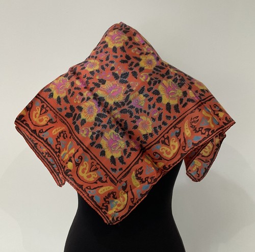 Indian pure silk scarf orange - pure,