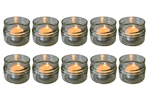 Glass candle holders x10 - glass,