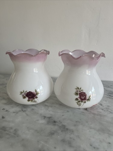 Vintage glass rose bell - vintage,