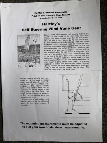 Self steering wind vane gear - self-steering,