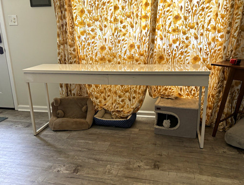 White rectangular console - white,