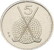 Isle of Man Golf Ball 5p coin - Circulated