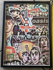 Oasis Poster Framed Liam Gallagher Man Cave Manchester Wall Art Home Decor