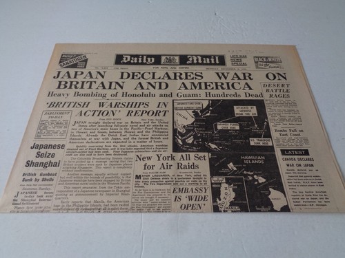 Ww2 wartime newspaper daily - ww2,