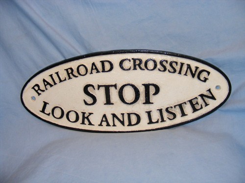 Railroad crossing railway sign - railway,