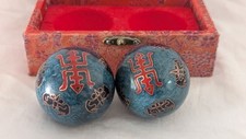 Boxed Set of Vintage Chinese Chime Baoding Balls