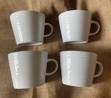 4 x Set Next White Ripple Mugs