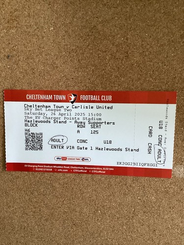 Ticket cheltenham town v - cheltenham,