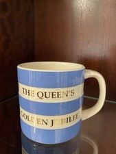 TG Green Cornishware Blue Queen’s Golden Jubilee Mug