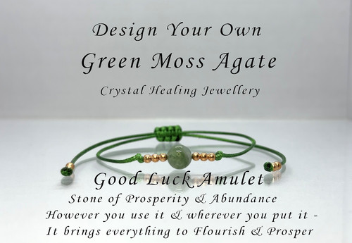 Green moss agate bracelet - green,