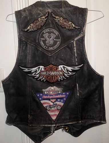 Leather vest mens las - leather,