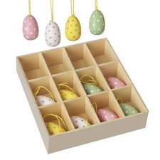 Set of Wooden Polka Dot Easter