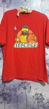  Legonidas The 300 Greek King of the Spartans Sparta Lego Brickmaster t shirt L