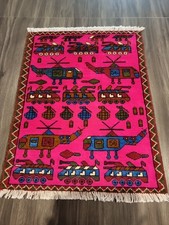 NEW Beautifully Handmade Afghan War Rug  80cm X 63cm