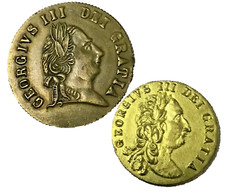 Nice pair George III Victorian Gaming Spade Guinea Tokens Free UK  Post #110