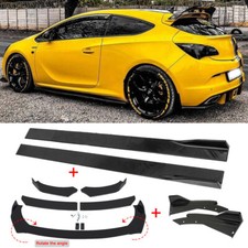 For Vauxhall Opel Astra H J Front Bumper Lip Splitter + Side Skirt + Rear Spats