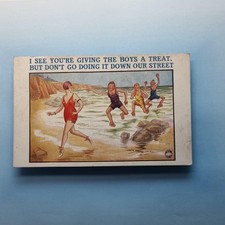 Comic Postcard 1926 Bathing
