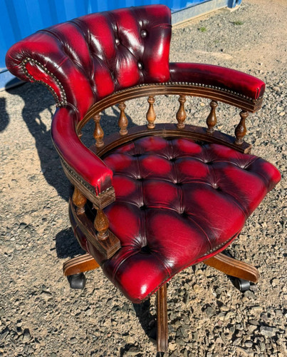 Oxblood leather swivel - oxblood,
