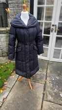 M&S Black, Belted, large collared Feather And Duck Down Coat (10)