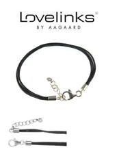 Genuine LOVELINKS 925 sterling silver lobster clasp CORD CHARM BRACELET