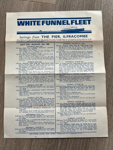 White funnel fleet timetable - fleet,