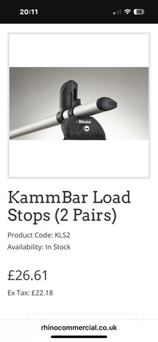 Rhino kammbar loadstop - rhino,