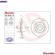 2x BRAKE DISC 08.B044.10 FOR