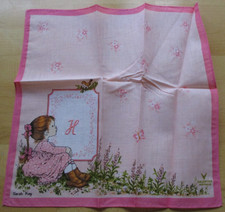 Sarah Kay Handkerchief H Initial Retro Gift Rare Romantic