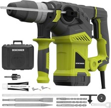 1500W SDS Plus Rotary Hammer Drill, 3 Mode, Vibration Control & Safety Clutch