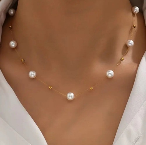 Pearl necklace chain - pearl,