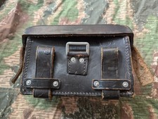 Original WWII German Red Cross (D.R.K.) Leather Medical Pouch – Marked