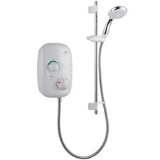 Mira Event XS Thermostatic Power Shower with Pump - White & Chrome 1.1532.400