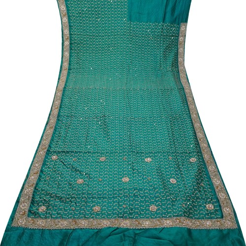 Vintage teal sarees - 100%, pure