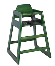 Helo Baby Highchair Wooden Stackable Kids Infant Restaurant Cafe Pub Green