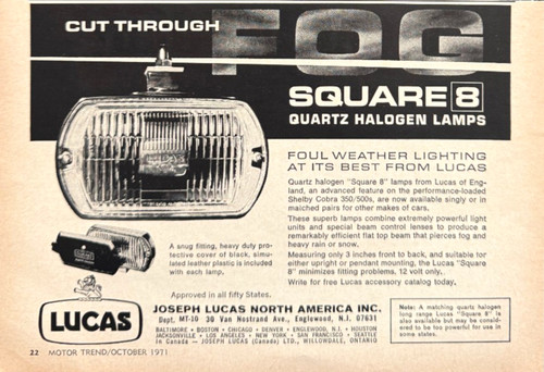 Lucas square quartz halogen - lucas,