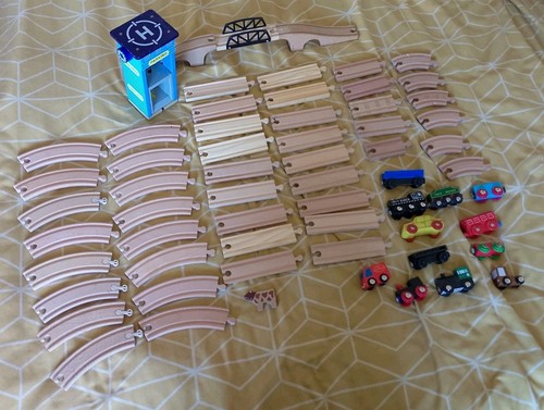 Large wooden train set bundle - large,