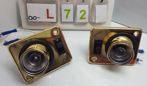 Pair 12v spot lights gold - pair,