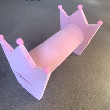 Pink Velvet Hair Clip Band Headband Crown Holder Display Stand Rack Organizer