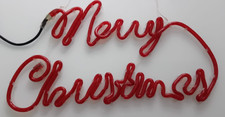 Merry Christmas Rope Light Sign - Indoor