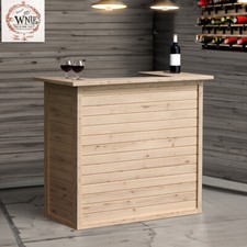 4FT Patio Bar Table Wood