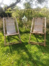 Vintage Bamboo  Deck Chair / Sun Lounger Garden chair, Great condition