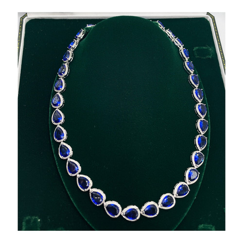 White gold finish blue - finish,