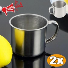 2x Metal Tea Drinking Travel