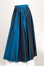 Vintage Evening Skirt Electric Blue, Taffeta Full Style Waist 66cm Length 83cm
